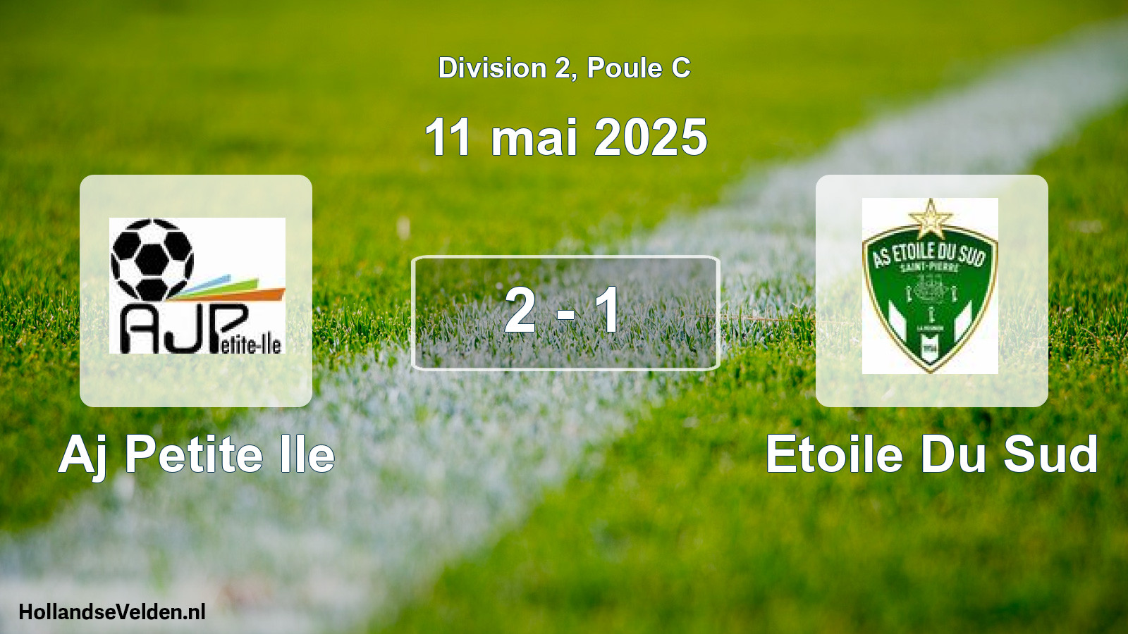 Match joué: Aj Petite Ile - Etoile Du Sud 2 - 1 (11 mai 2025)