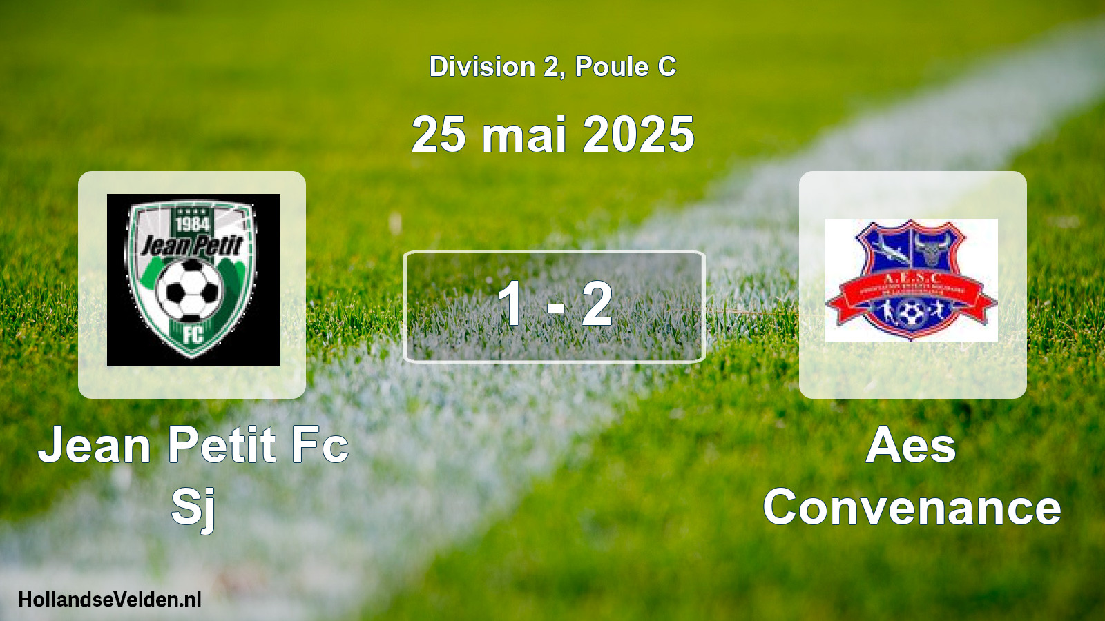 Match joué: Jean Petit Fc Sj - Aes Convenance 1 - 2 (25 mai 2025)