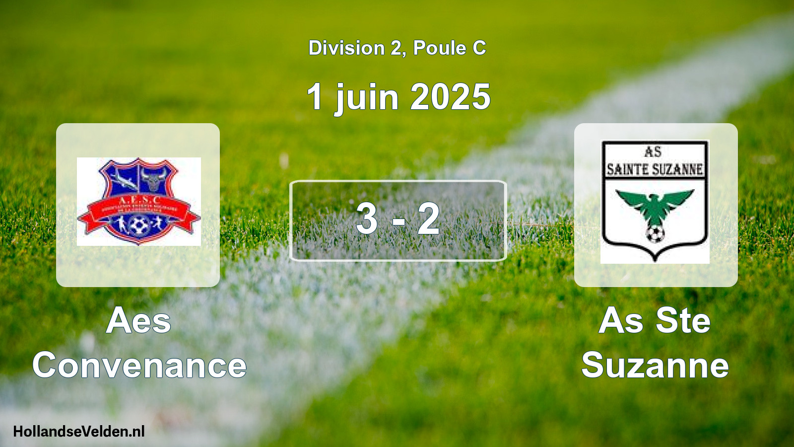 Match joué: Aes Convenance - As Ste Suzanne 3 - 2 (1 juin 2025)