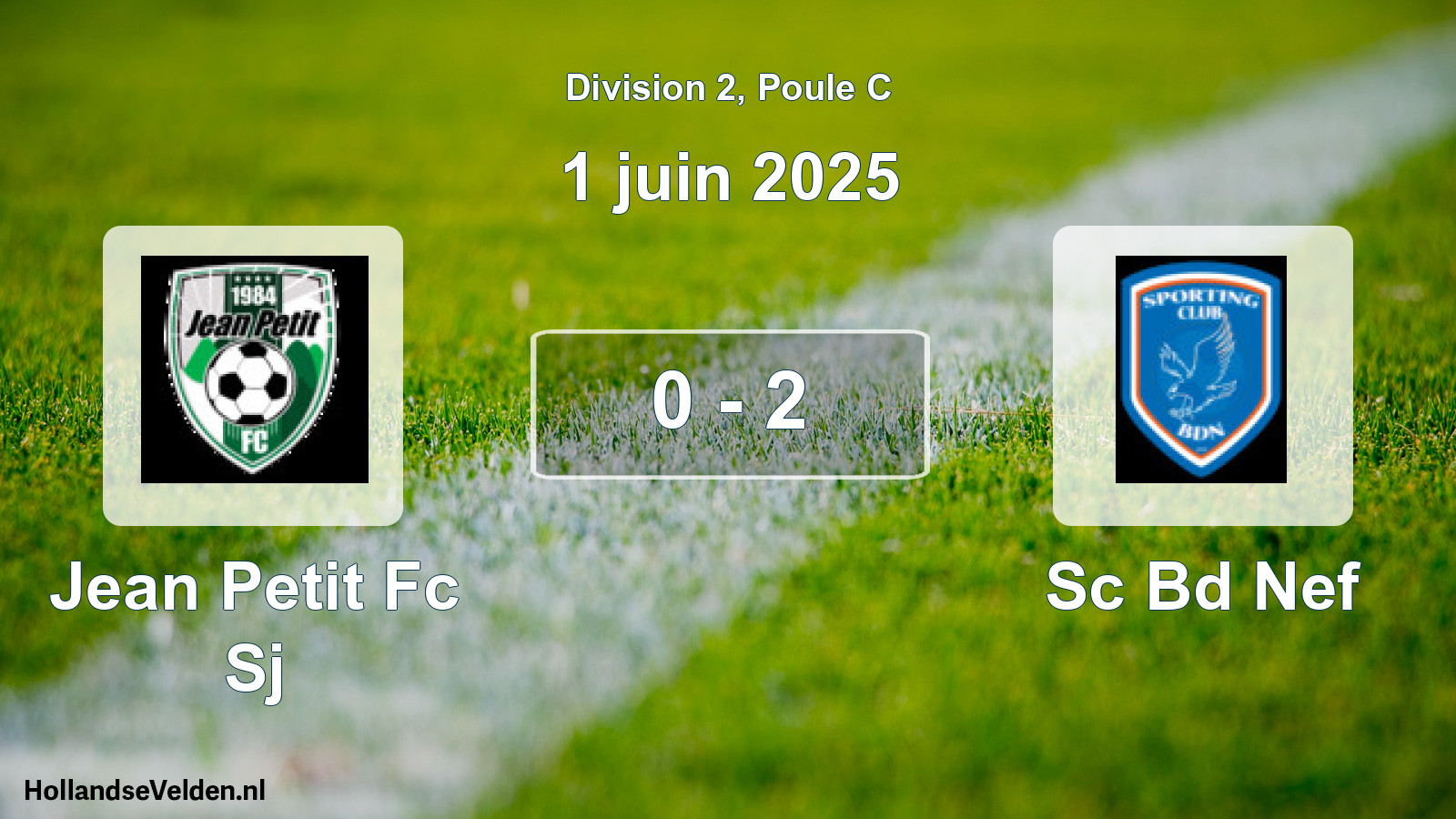 Gespeelde wedstrijd: Jean Petit Fc Sj - Sc Bd Nef 0 - 2 (1 juni 2025)