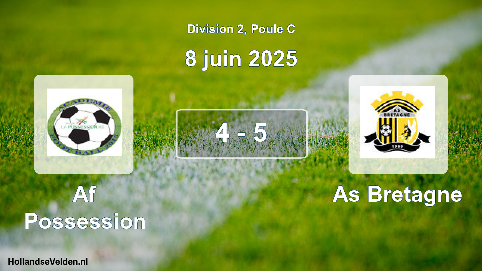 Match joué: Af Possession - As Bretagne 4 - 5 (8 juin 2025)