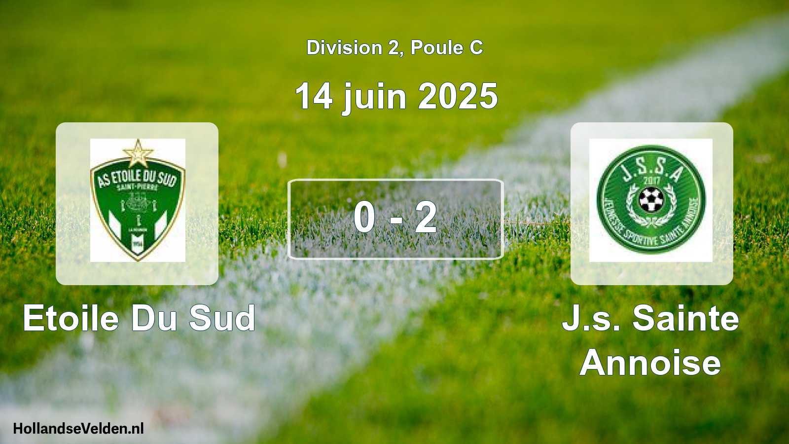 Match joué: Etoile Du Sud - J.s. Sainte Annoise 0 - 2 (14 juin 2025)