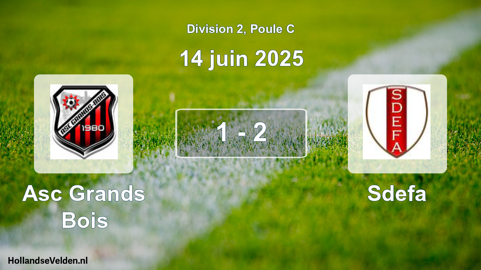 Match joué: Asc Grands Bois - Sdefa 1 - 2 (14 juin 2025)