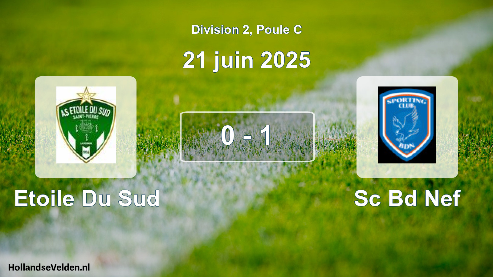 Total number of matches played: Etoile Du Sud - Sc Bd Nef 0 - 1 (21 June 2025)
