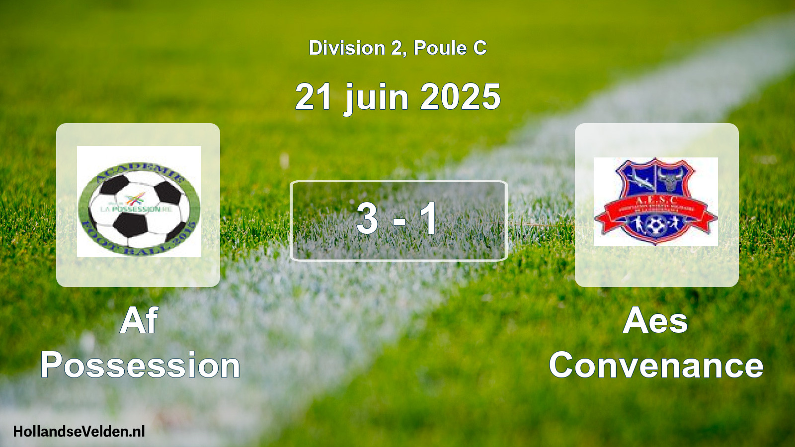 Match joué: Af Possession - Aes Convenance 3 - 1 (21 juin 2025)