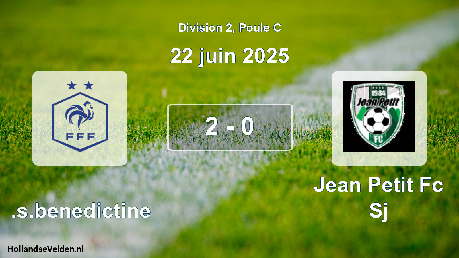 Total number of matches played: U.s.benedictine - Jean Petit Fc Sj 2 - 0 (22 June 2025)