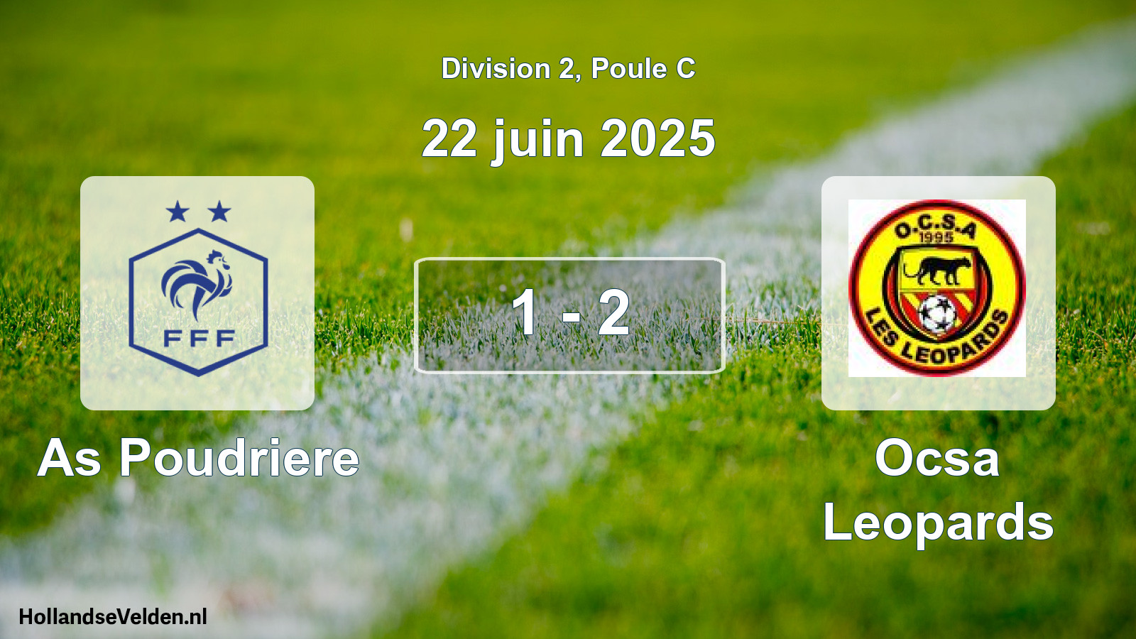 Total number of matches played: As Poudriere - Ocsa Leopards 1 - 2 (22 June 2025)