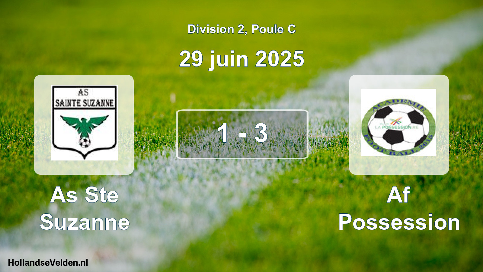 Match joué: As Ste Suzanne - Af Possession 1 - 3 (29 juin 2025)