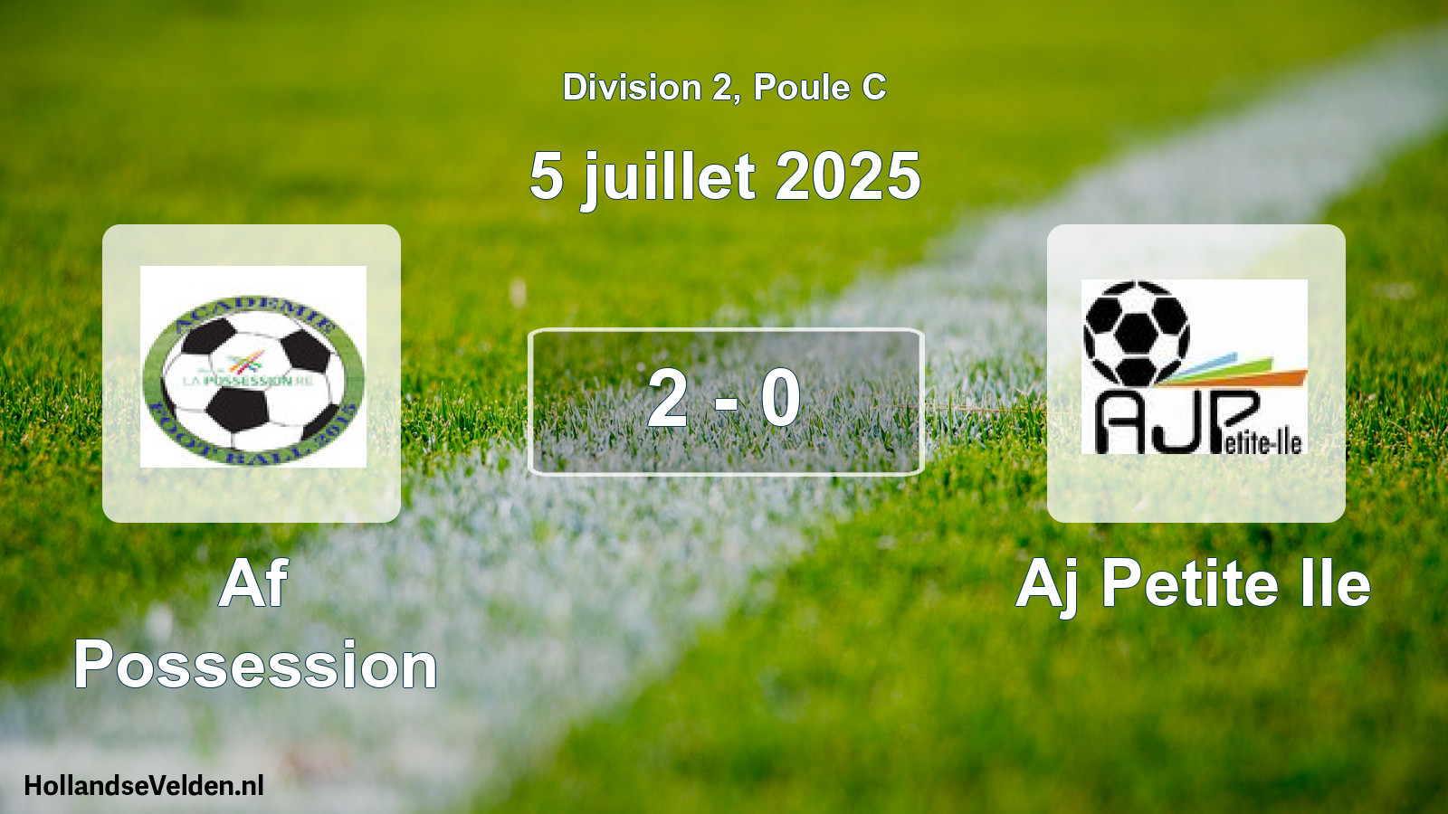 Match joué: Af Possession - Aj Petite Ile 2 - 0 (5 juillet 2025)