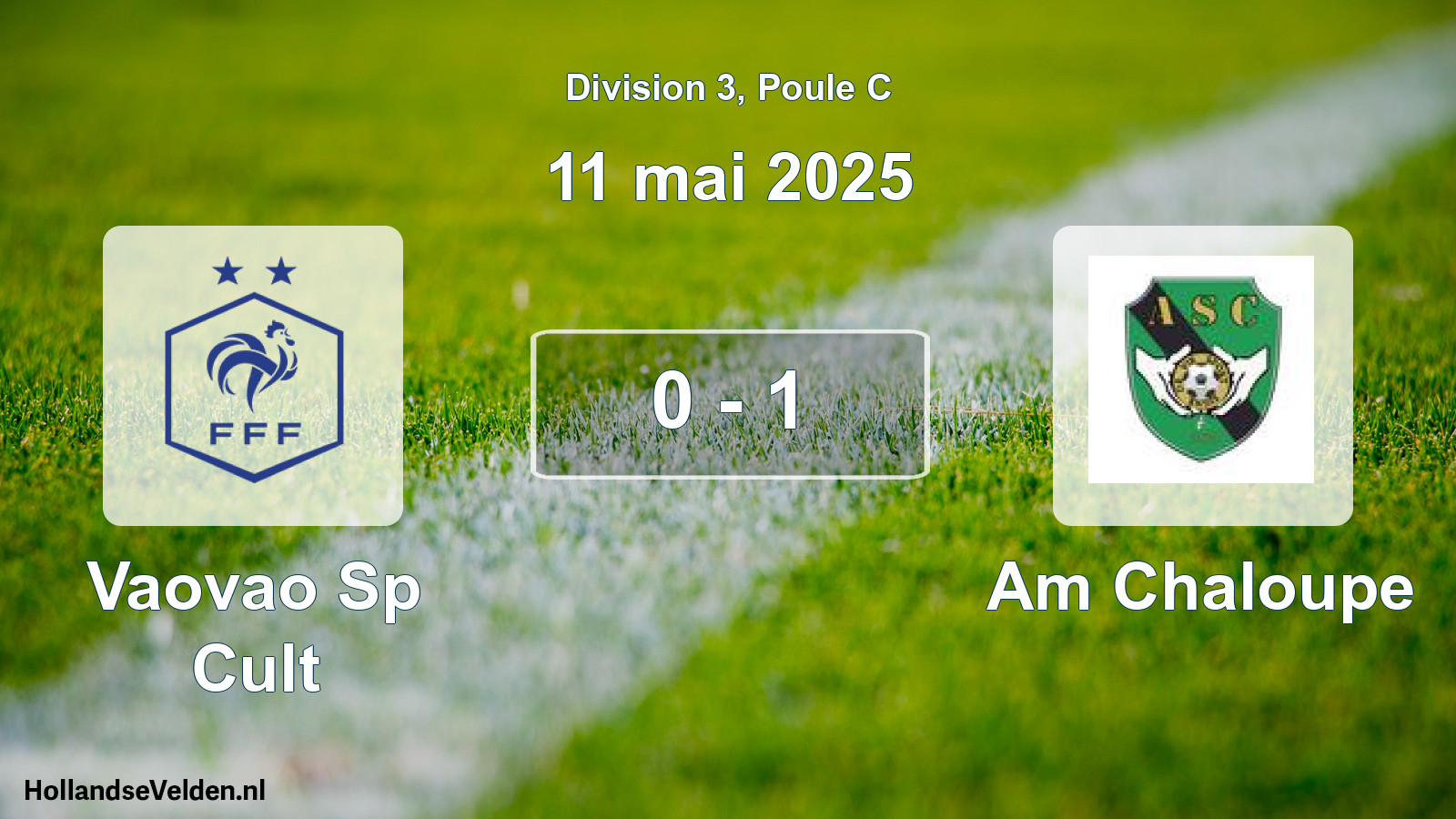Match joué: Vaovao Sp Cult - Am Chaloupe 0 - 1 (11 mai 2025)