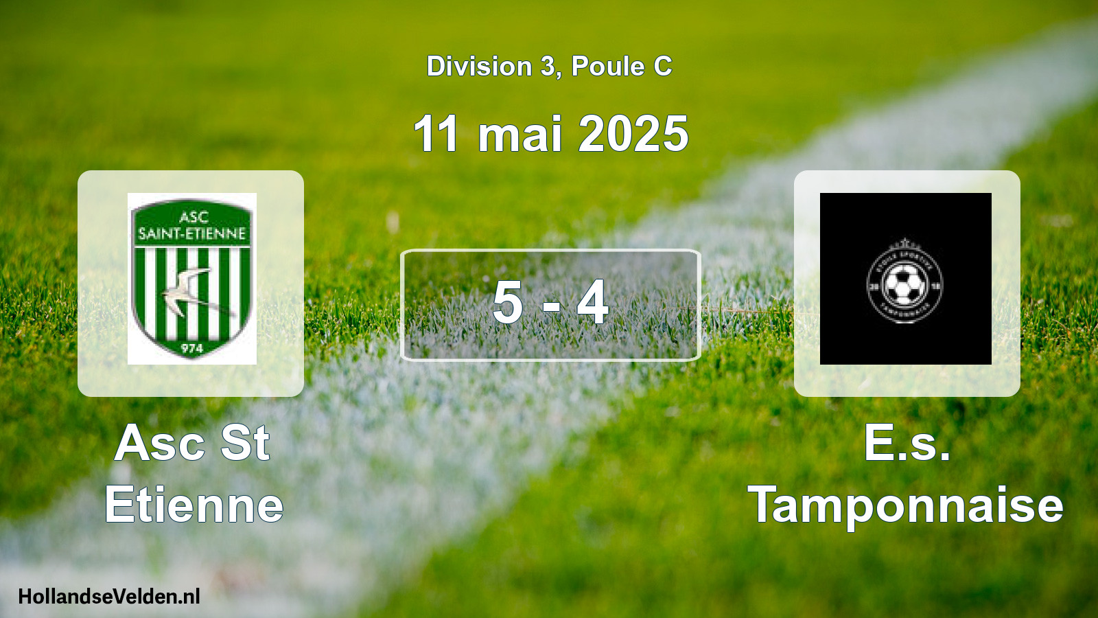Total number of matches played: Asc St Etienne - E.s. Tamponnaise 5 - 4 (11 May 2025)