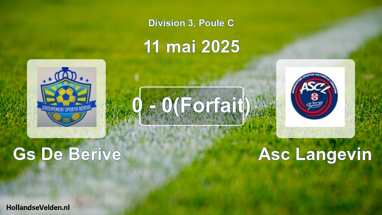 Match joué: Gs De Berive - Asc Langevin 0 - 0(Forfait) (11 mai 2025)