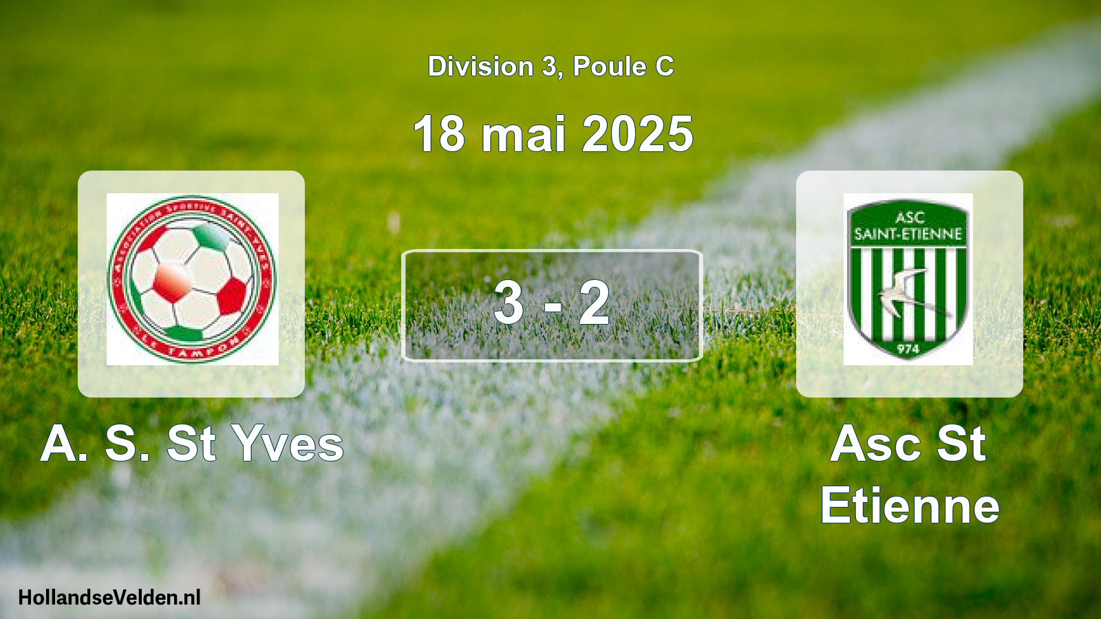 Match joué: A. S. St Yves - Asc St Etienne 3 - 2 (18 mai 2025)