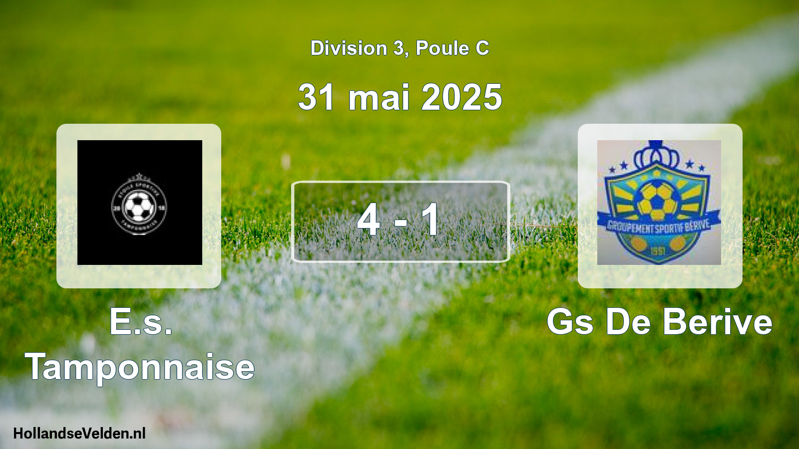 Match joué: E.s. Tamponnaise - Gs De Berive 4 - 1 (31 mai 2025)