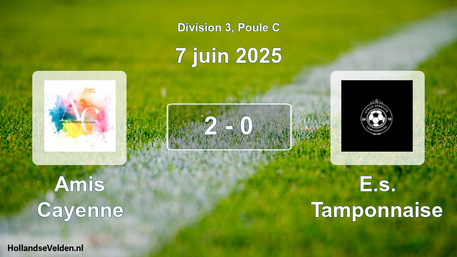 Match joué: Amis Cayenne - E.s. Tamponnaise 2 - 0 (7 juin 2025)
