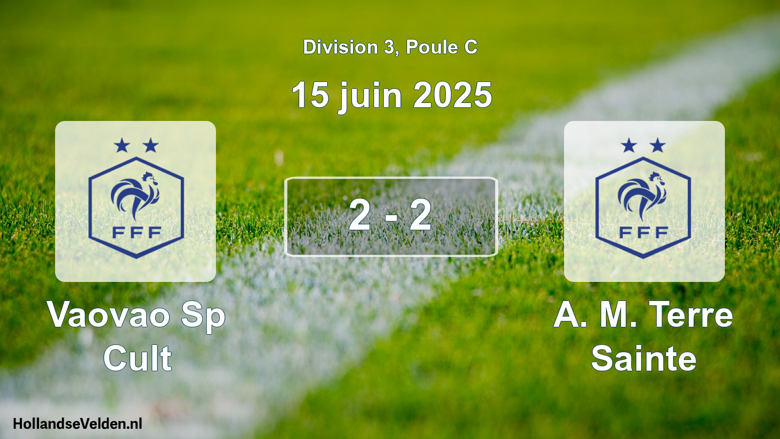 Gespeelde wedstrijd: Vaovao Sp Cult - A. M. Terre Sainte 2 - 2 (15 juni 2025)