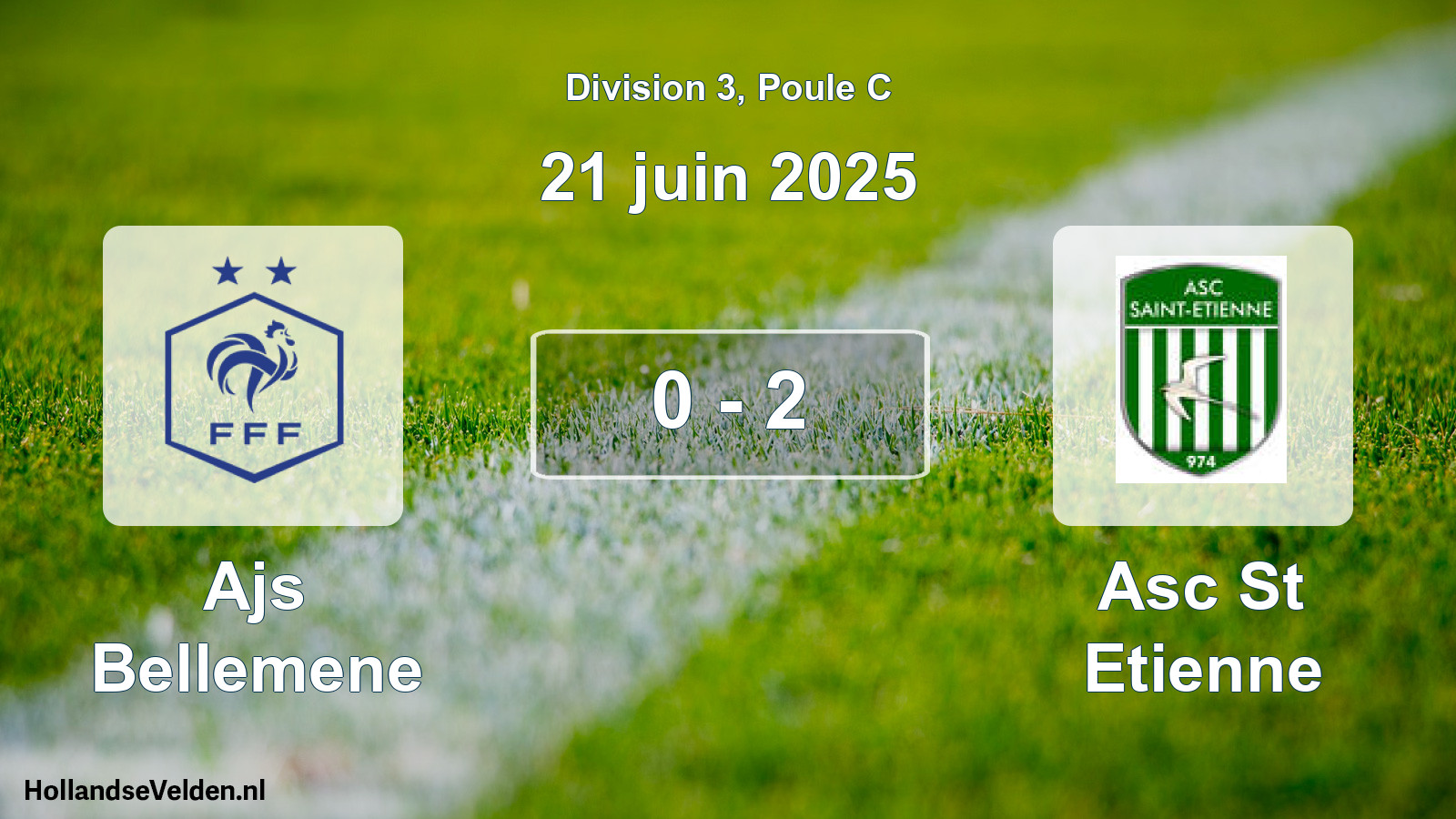 Match joué: Ajs Bellemene - Asc St Etienne 0 - 2 (21 juin 2025)
