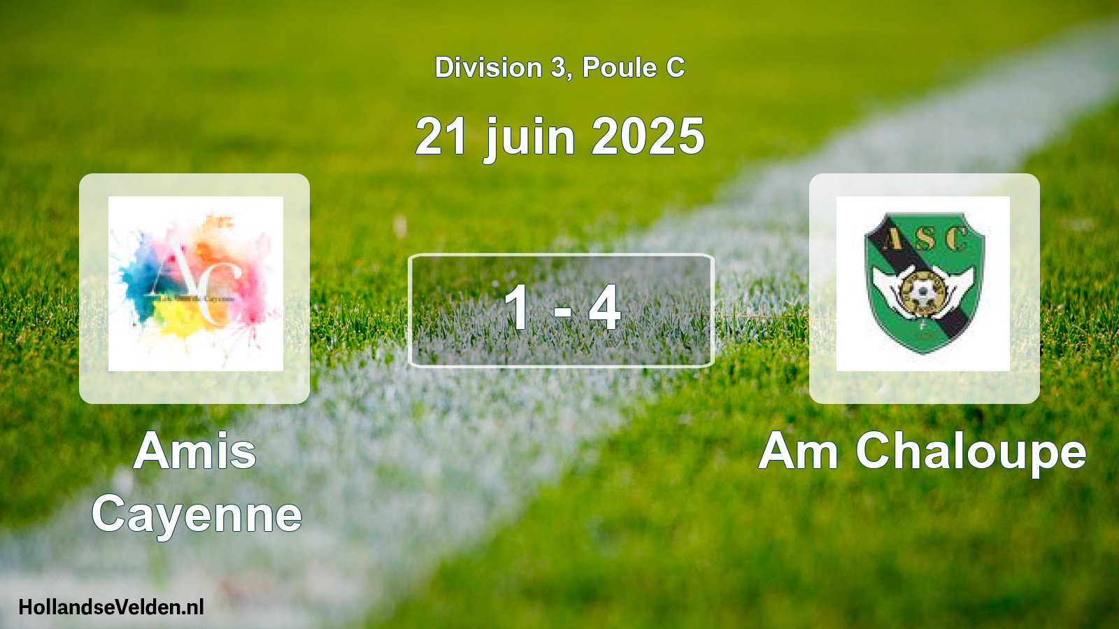 Match joué: Amis Cayenne - Am Chaloupe 1 - 4 (21 juin 2025)