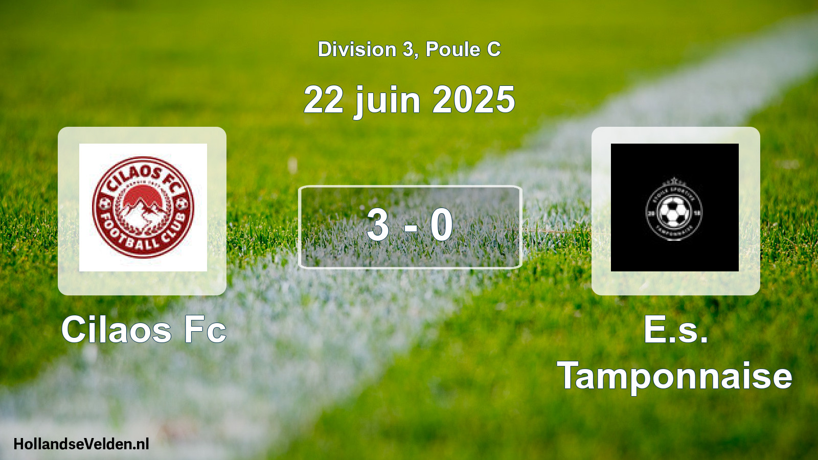 Match joué: Cilaos Fc - E.s. Tamponnaise 3 - 0 (22 juin 2025)