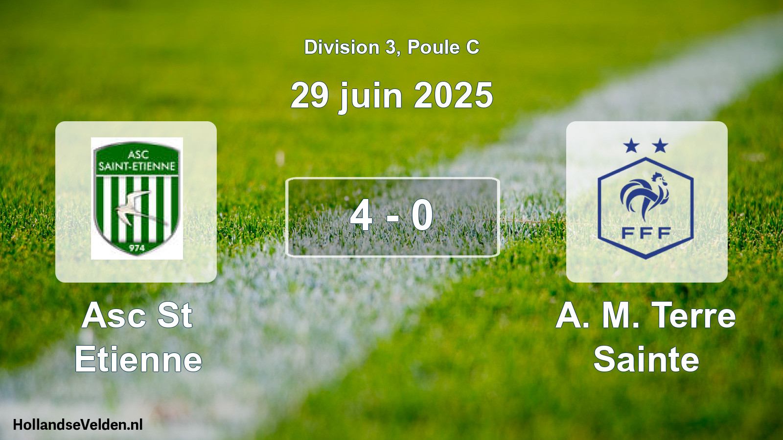 Match joué: Asc St Etienne - A. M. Terre Sainte 4 - 0 (29 juin 2025)