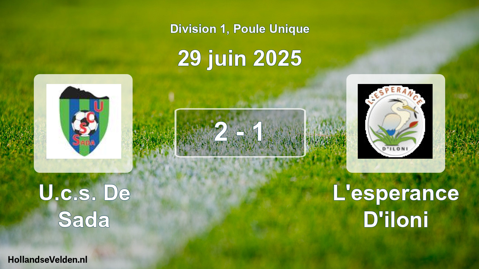 Match joué: U.c.s. De Sada - L'esperance D'iloni 2 - 1 (29 juin 2025)