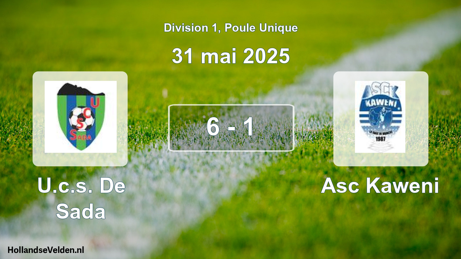Match joué: U.c.s. De Sada - Asc Kaweni 6 - 1 (31 mai 2025)