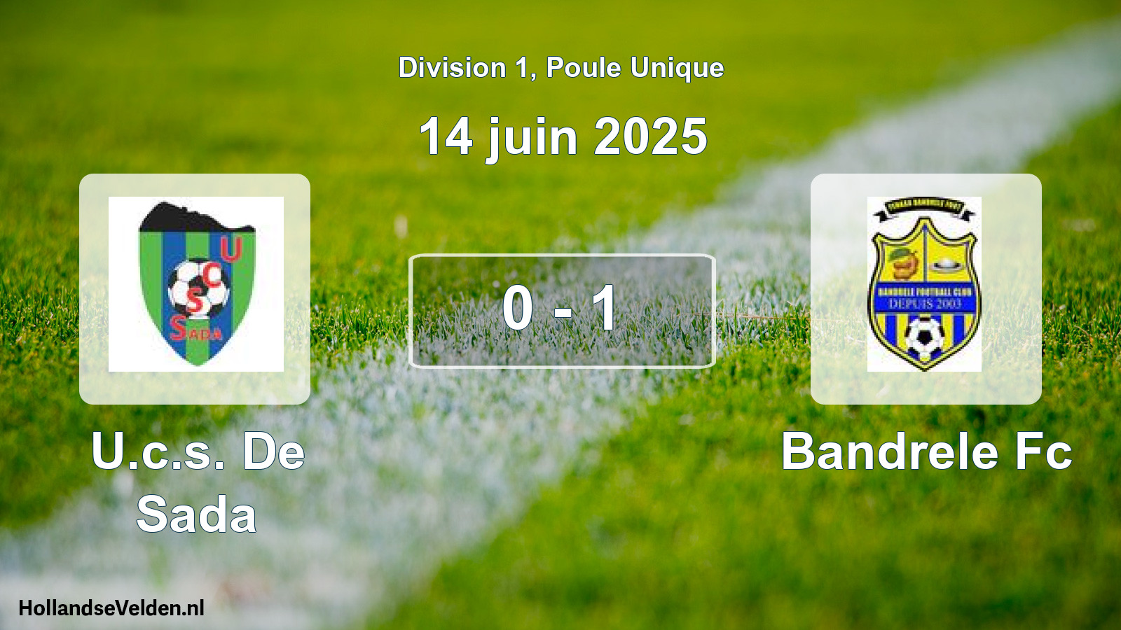 Match joué: U.c.s. De Sada - Bandrele Fc 0 - 1 (14 juin 2025)