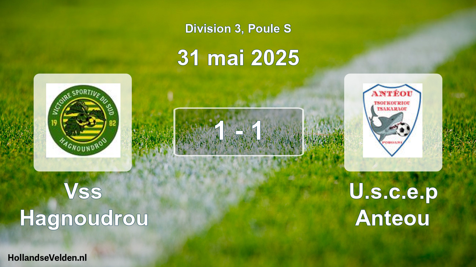 Match joué: Vss Hagnoudrou - U.s.c.e.p Anteou 1 - 1 (31 mai 2025)
