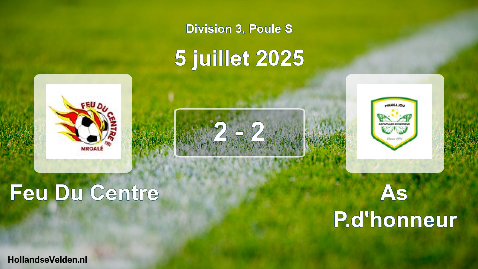 Match joué: Feu Du Centre - As P.d'honneur 2 - 2 (5 juillet 2025)