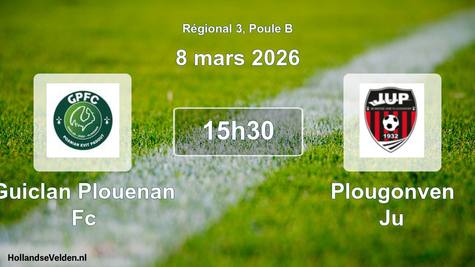 Scheduled Match: Guiclan Plouenan Fc - Plougonven Ju (8 March 2026)