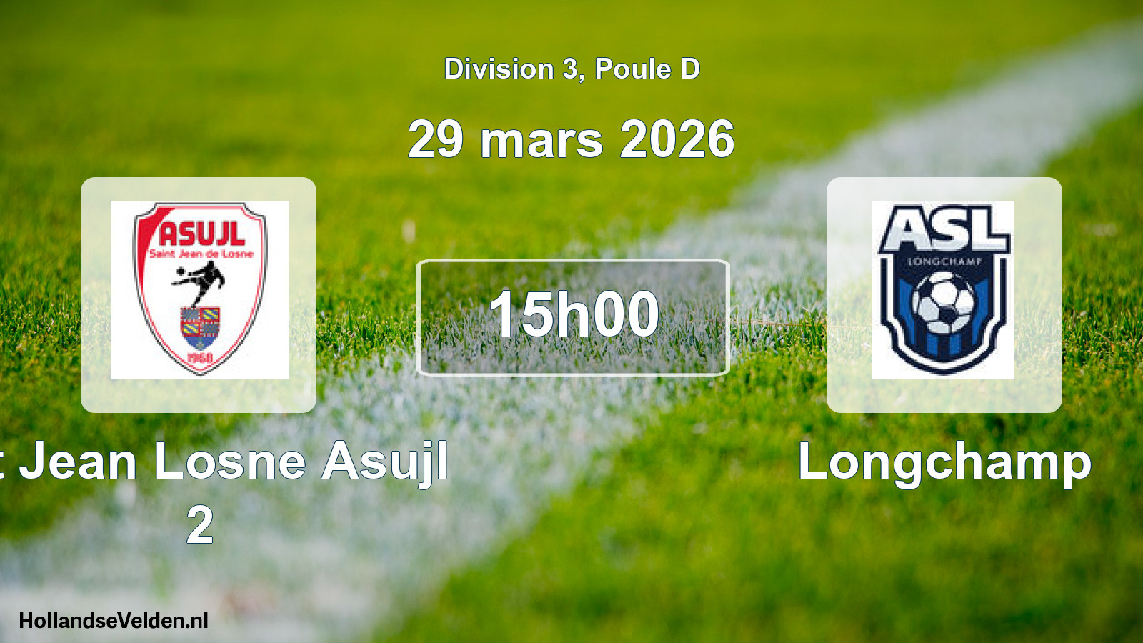 Match joué: St Jean Losne Asujl 2 - Longchamp 4 - 1 (29 mars 2026)