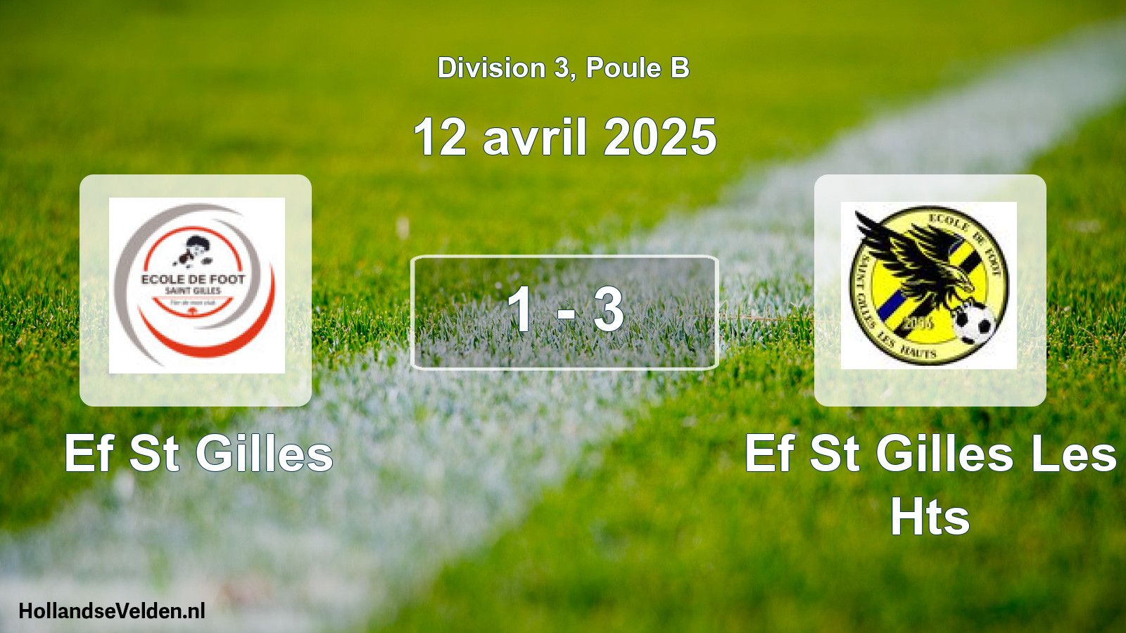 Match joué: Ef St Gilles - Ef St Gilles Les Hts 1 - 3 (12 avril 2025)