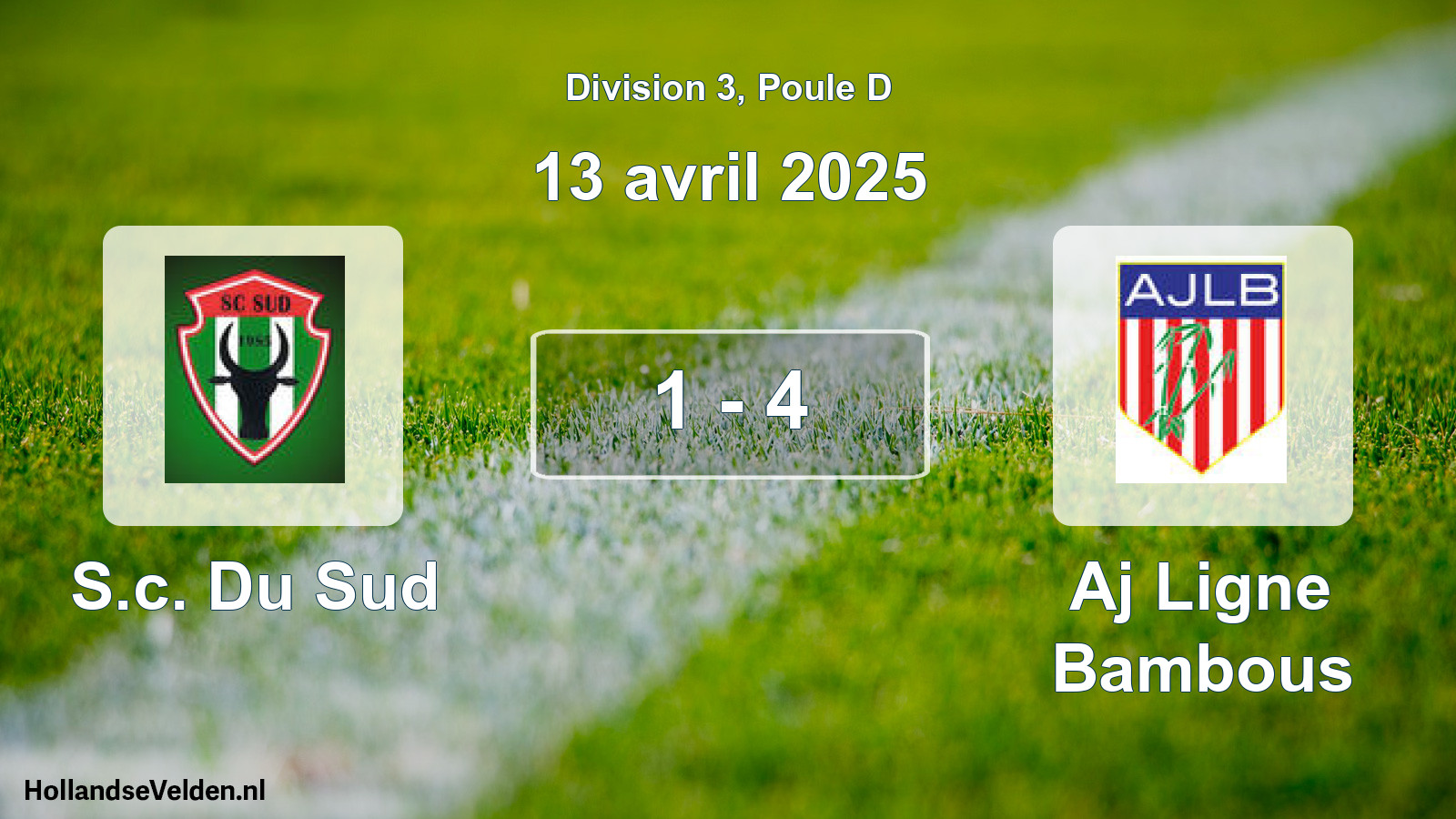Total number of matches played: S.c. Du Sud - Aj Ligne Bambous 1 - 4 (13 April 2025)