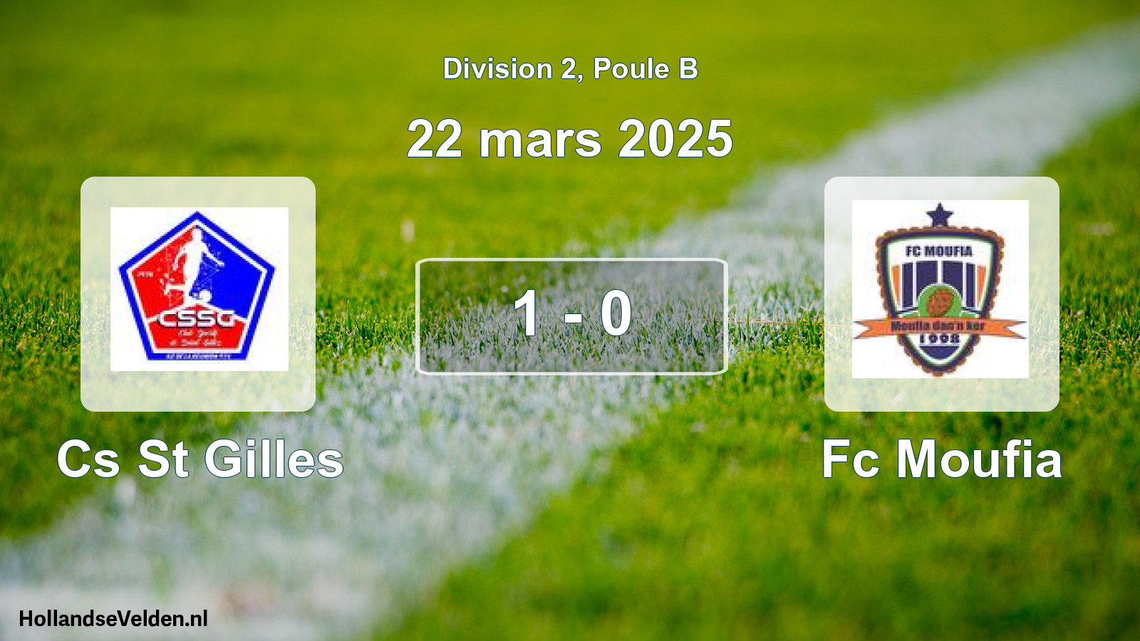 Total number of matches played: Cs St Gilles - Fc Moufia 1 - 0 (22 March 2025)
