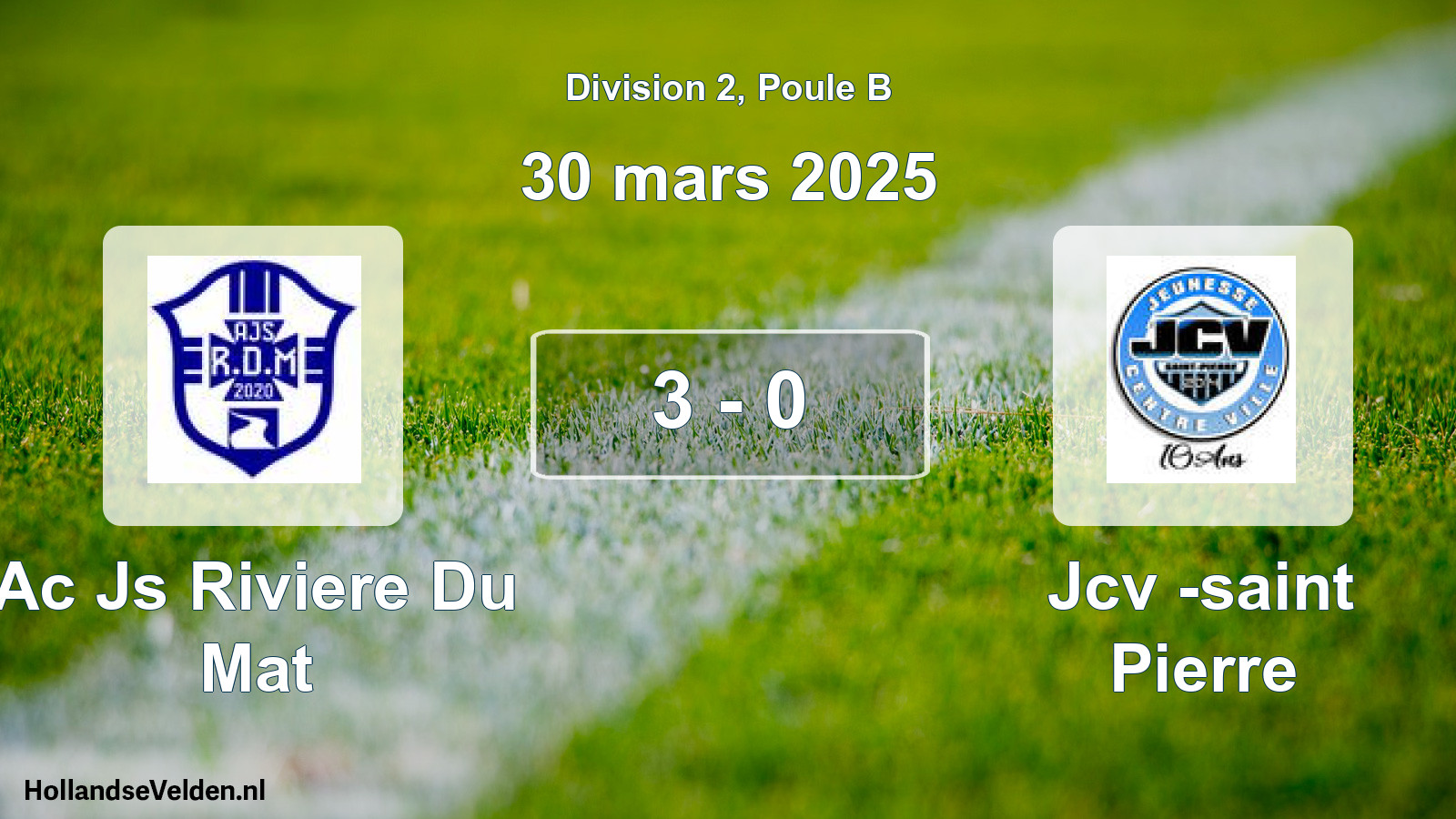 Total number of matches played: Ac Js Riviere Du Mat - Jcv -saint Pierre 3 - 0 (30 March 2025)
