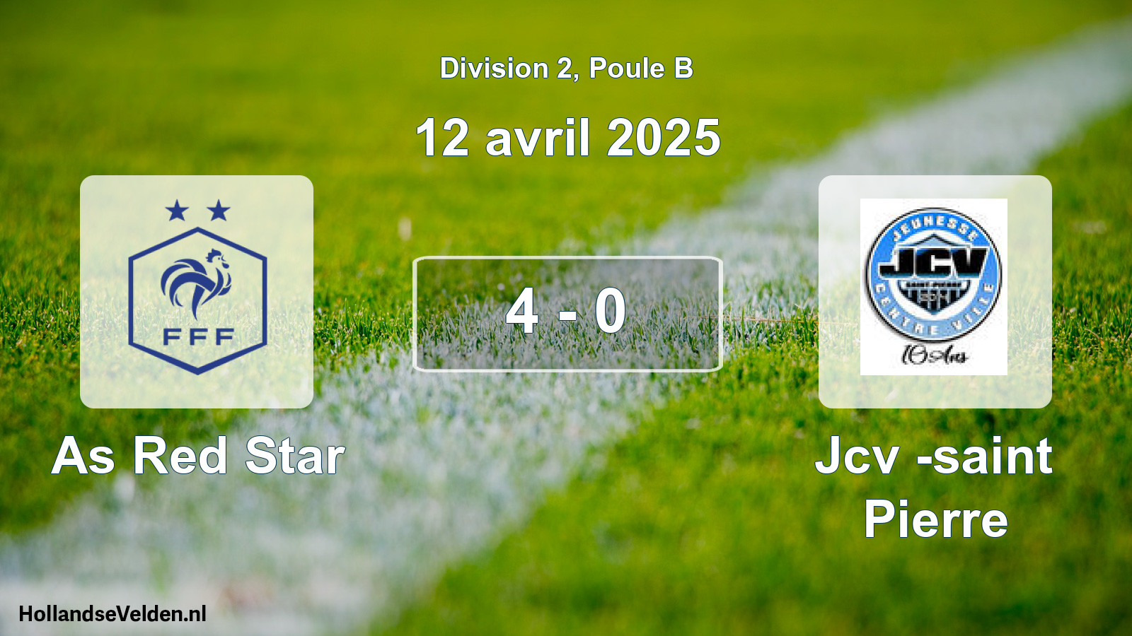 Total number of matches played: As Red Star - Jcv -saint Pierre 4 - 0 (12 April 2025)