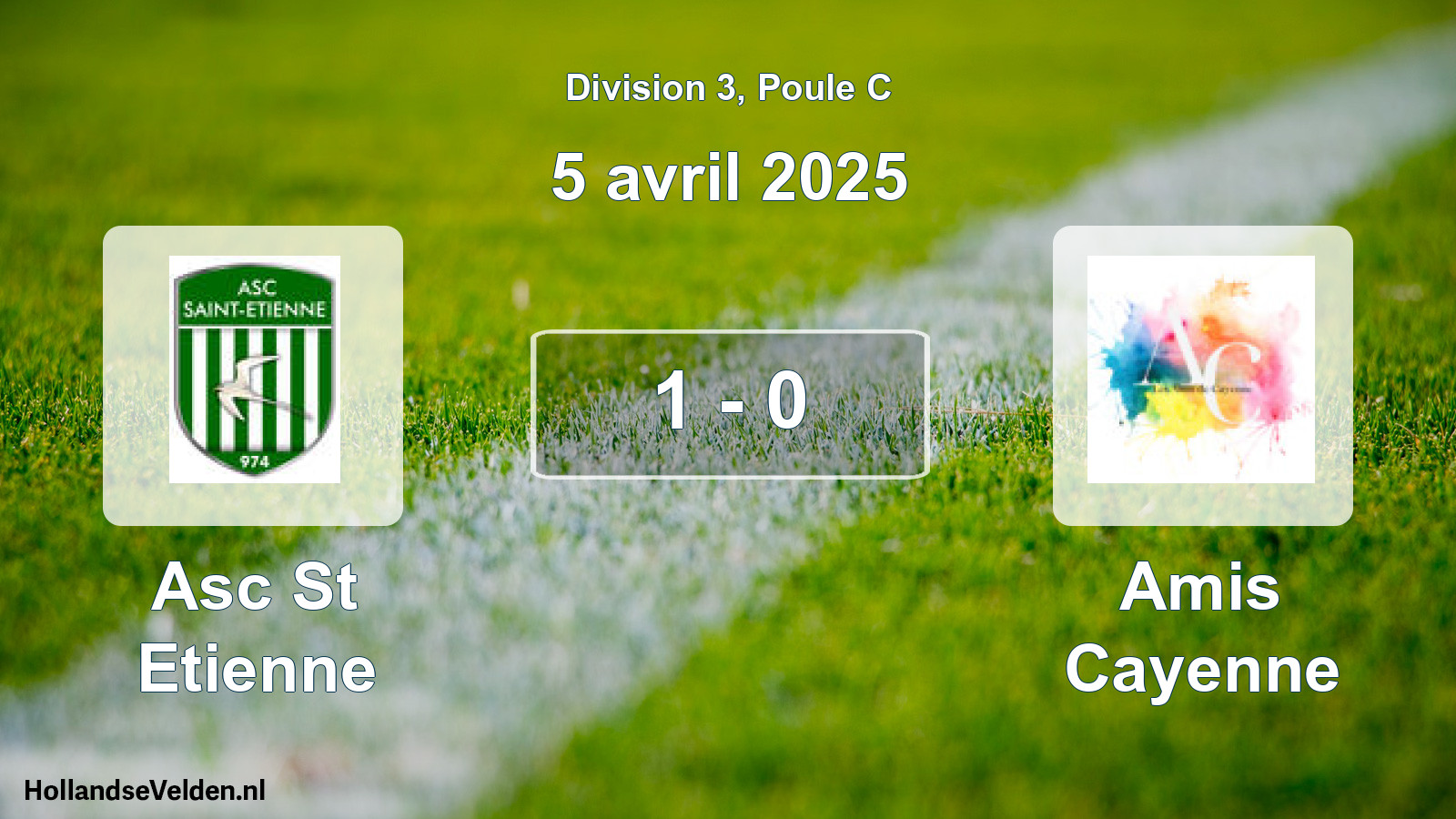 Gespeelde wedstrijd: Asc St Etienne - Amis Cayenne 1 - 0 (5 april 2025)