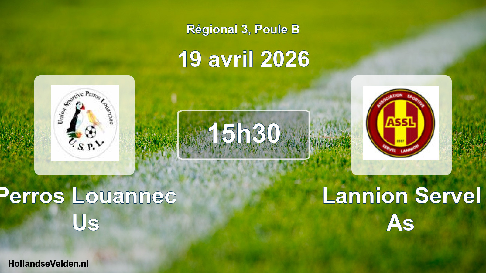 Geplande wedstrijd: Perros Louannec Us - Lannion Servel As (19 april 2026)