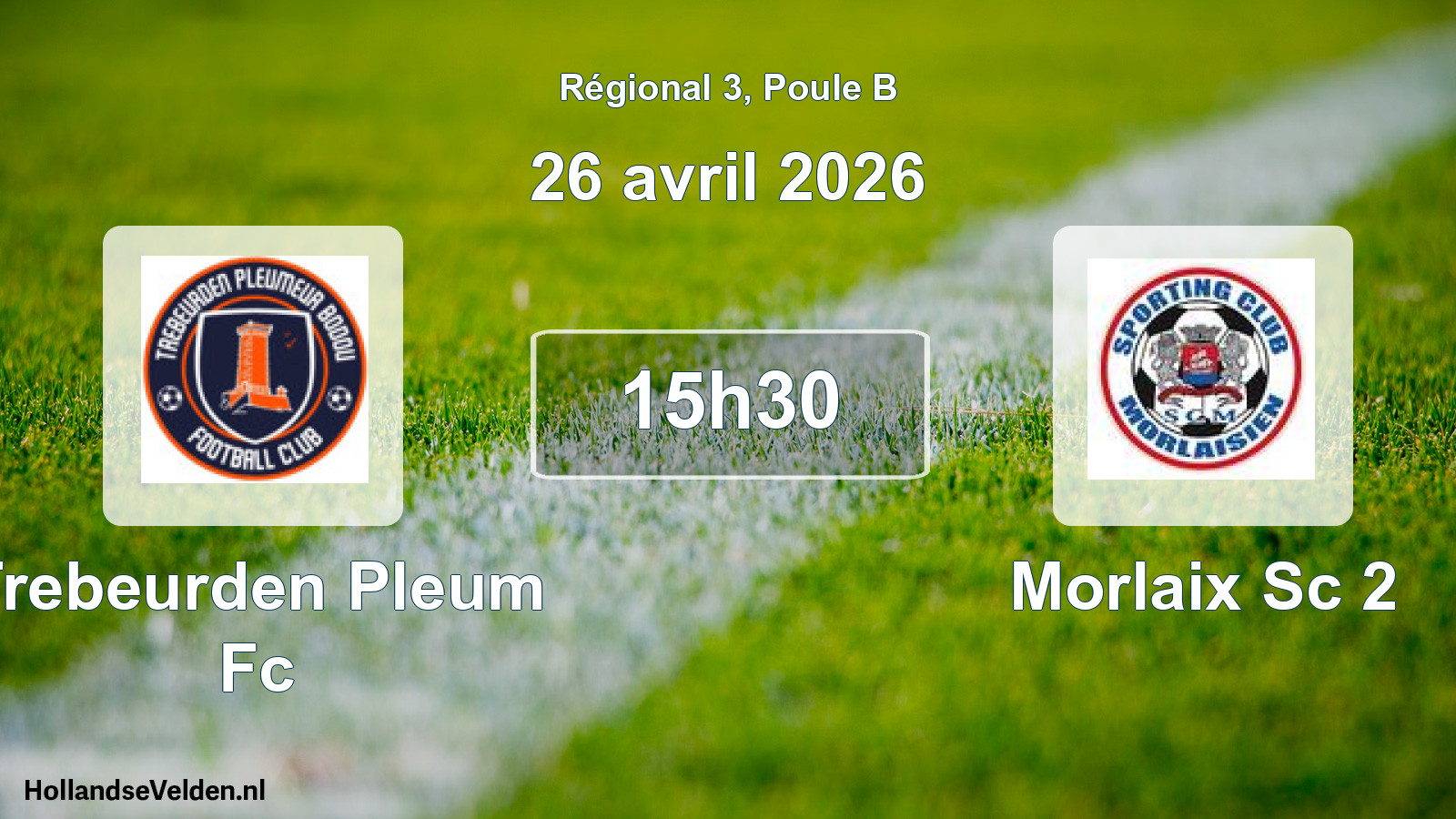 Geplande wedstrijd: Trebeurden Pleum Fc - Morlaix Sc 2 (26 avril 2026)