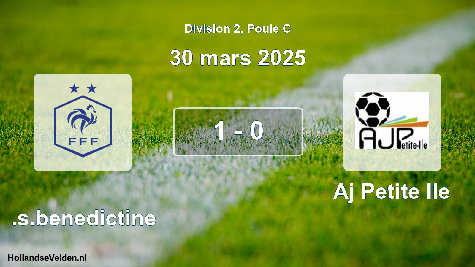 Total number of matches played: U.s.benedictine - Aj Petite Ile 1 - 0 (30 March 2025)