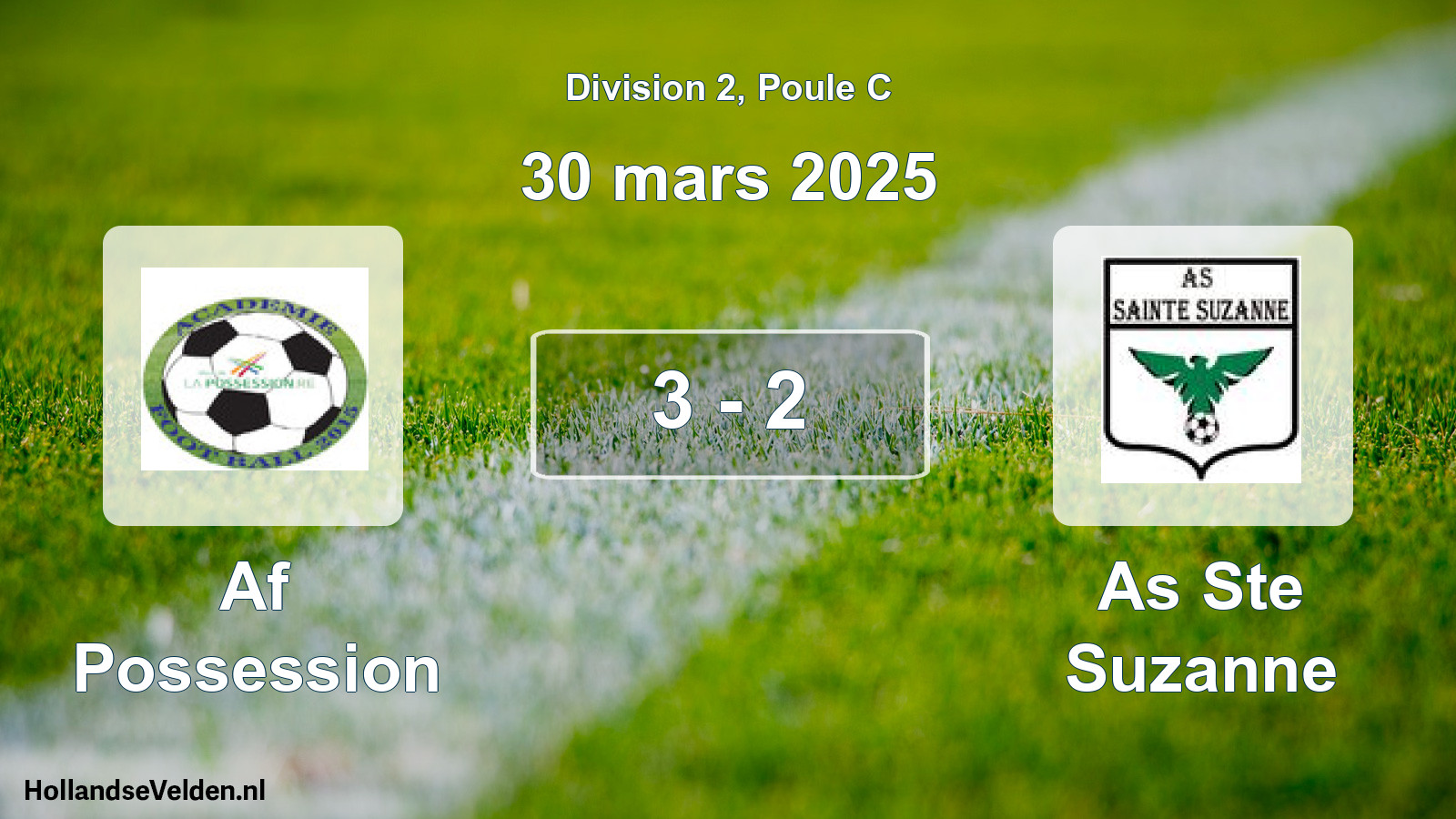 Total number of matches played: Af Possession - As Ste Suzanne 3 - 2 (30 March 2025)