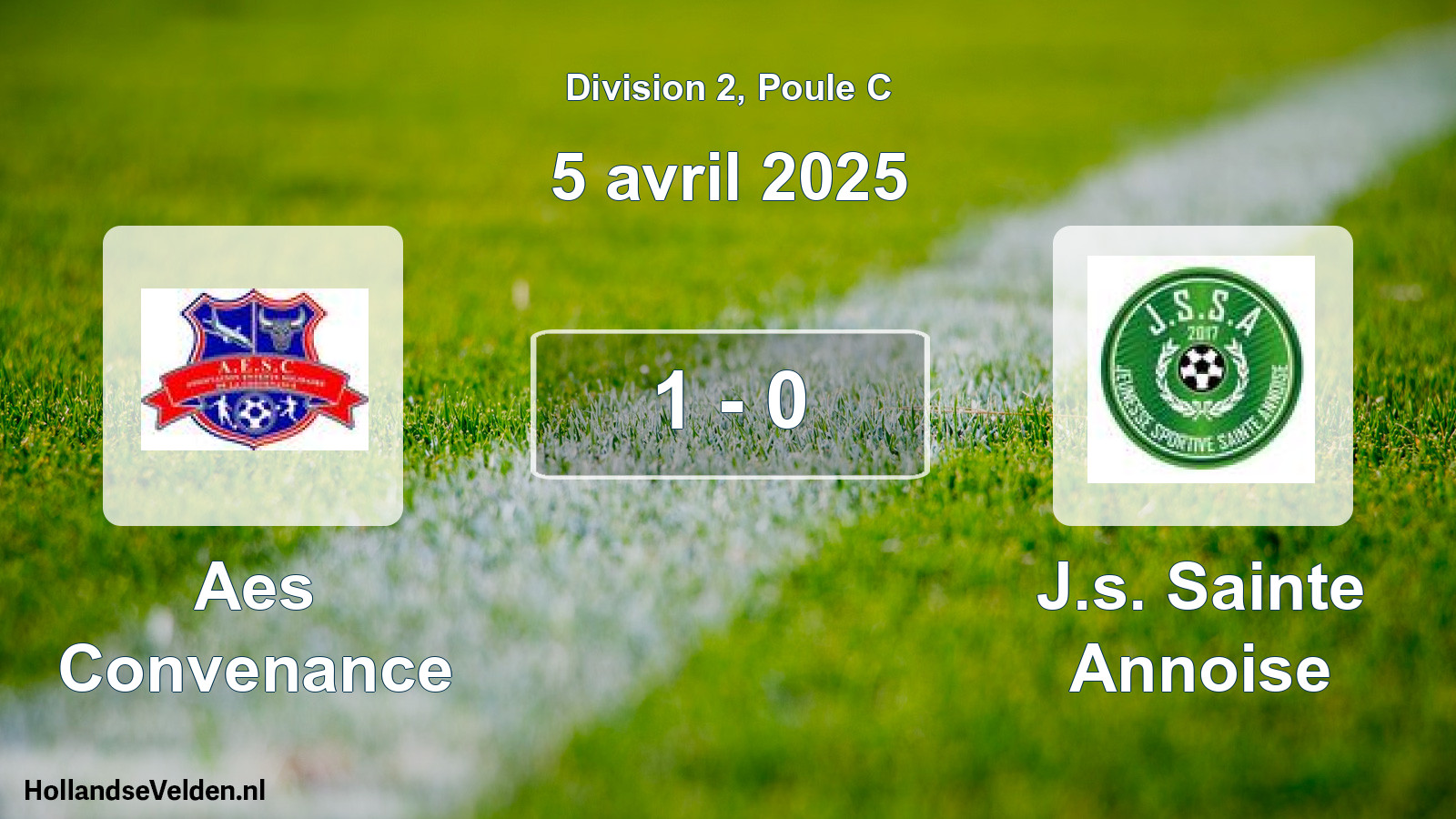 Total number of matches played: Aes Convenance - J.s. Sainte Annoise 1 - 0 (5 April 2025)