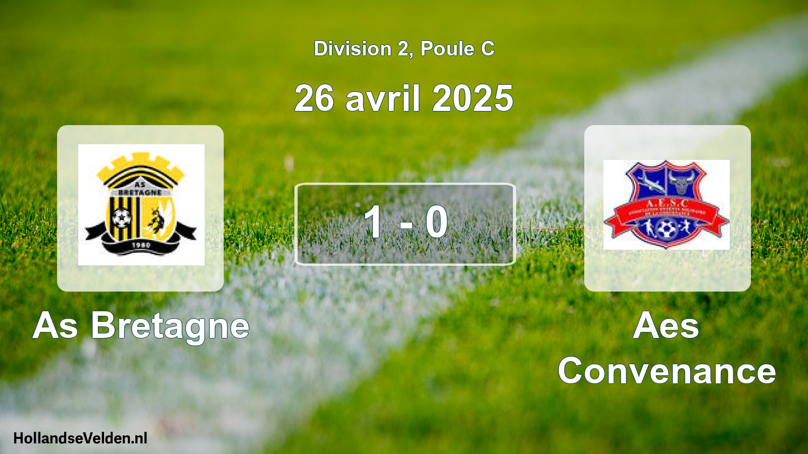 Gespeelde wedstrijd: As Bretagne - Aes Convenance 1 - 0 (26 april 2025)