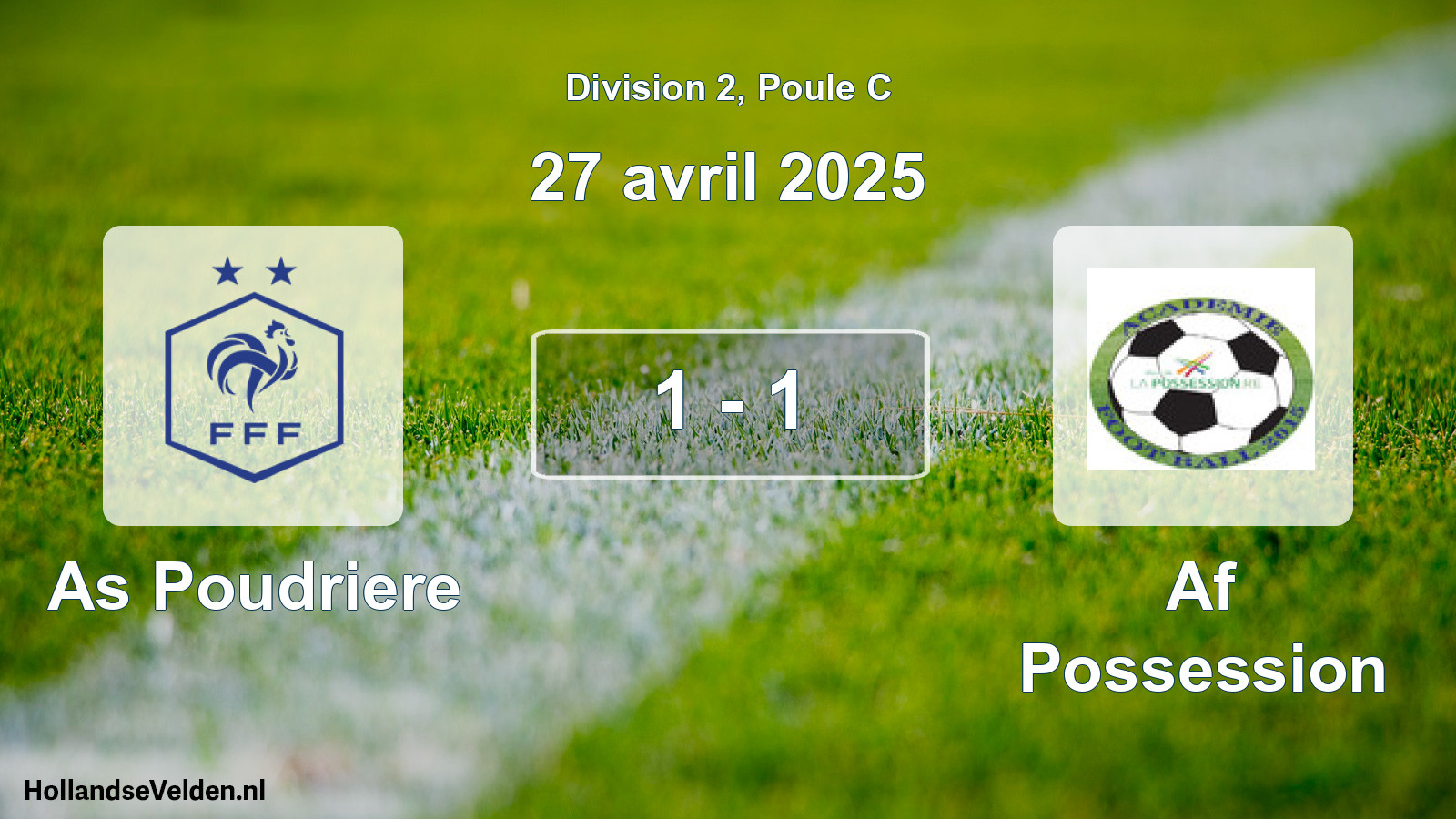 Gespeelde wedstrijd: As Poudriere - Af Possession 1 - 1 (27 april 2025)