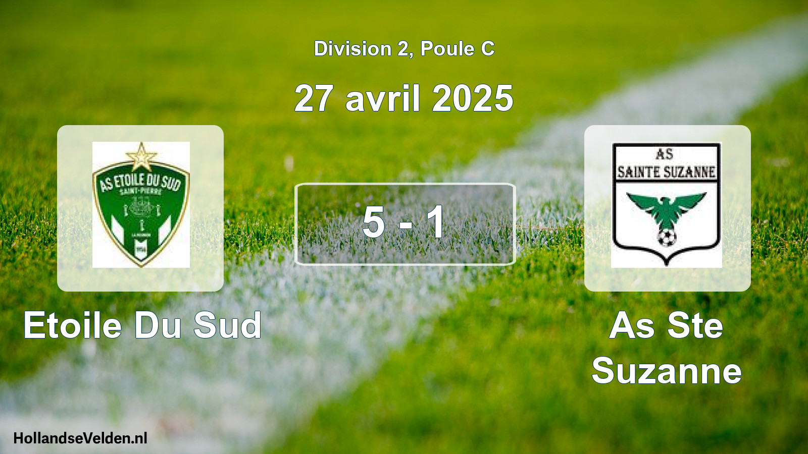 Gespeelde wedstrijd: Etoile Du Sud - As Ste Suzanne 5 - 1 (27 april 2025)