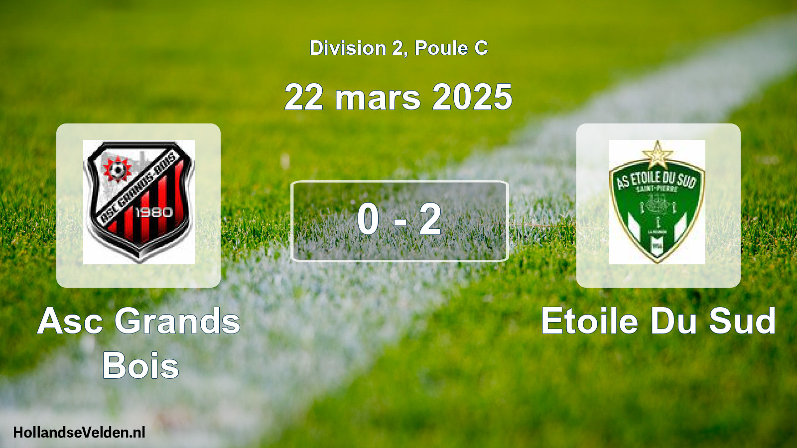 Total number of matches played: Asc Grands Bois - Etoile Du Sud 0 - 2 (22 March 2025)