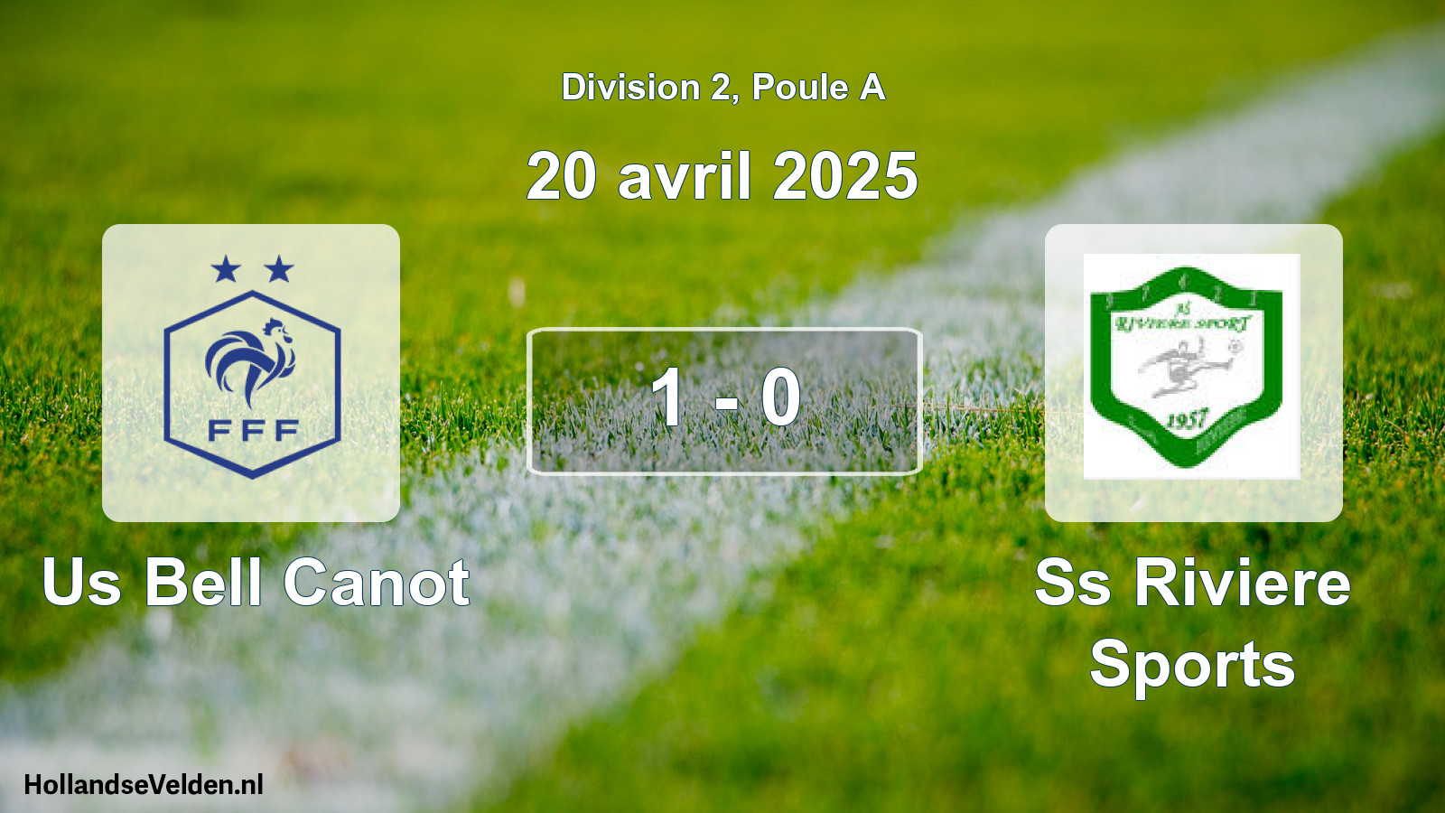 Match joué: Us Bell Canot - Ss Riviere Sports 1 - 0 (20 avril 2025)