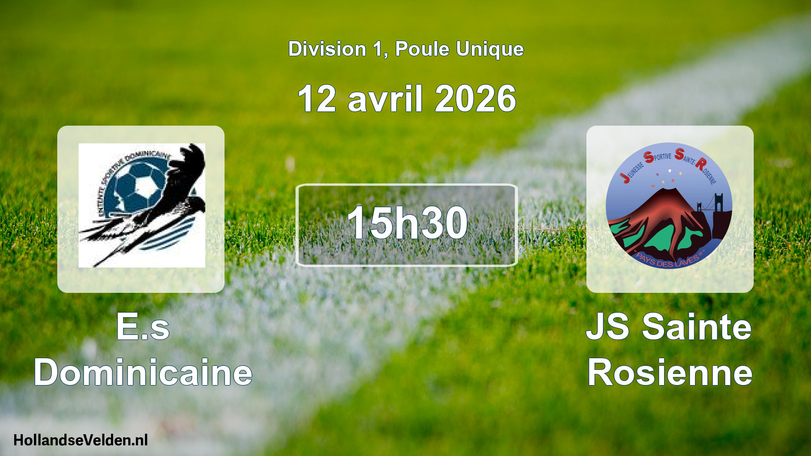 Scheduled Match: E.s Dominicaine - JS Sainte Rosienne (12 April 2026)