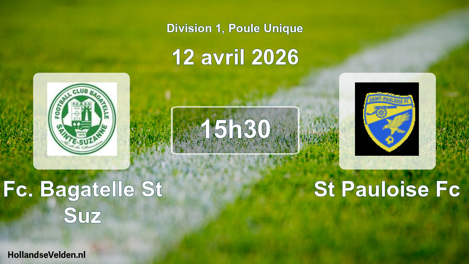 Scheduled Match: Fc. Bagatelle St Suz - St Pauloise Fc (12 April 2026)