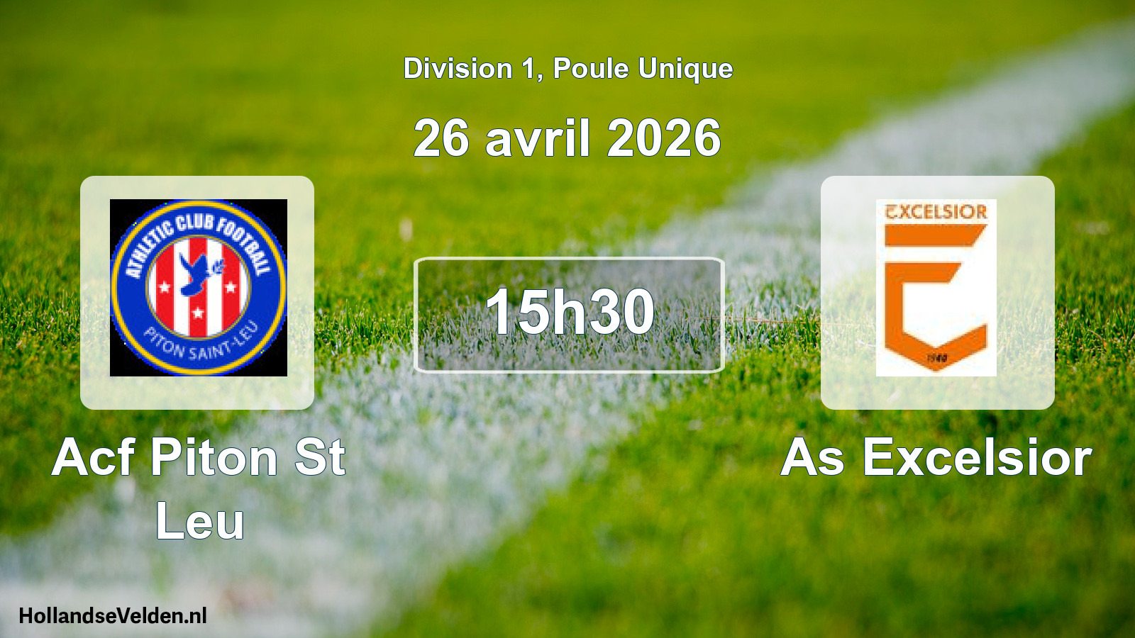 Scheduled Match: Acf Piton St Leu - As Excelsior (26 April 2026)